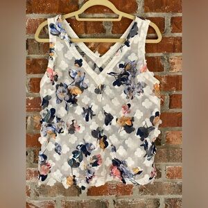 A New Day Women’s Floral Sleeveless Blouse Size Large.  CSW145P3.